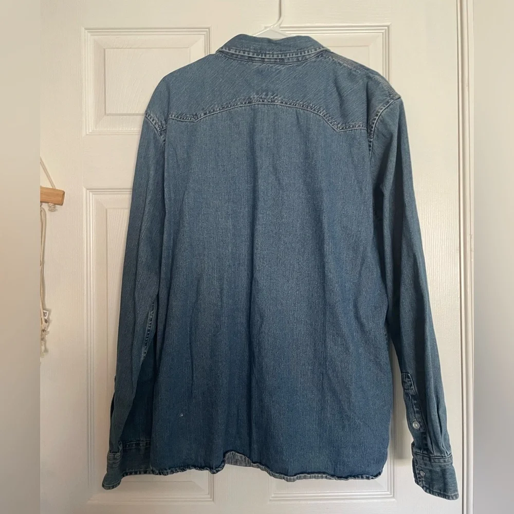 Vintage Levi's Blue Denim Casual Button Down Shirt Size XXL 100% Cotton